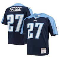 Men's Mitchell & Ness Eddie George Navy Tennessee Titans Big & Tall 1999 Retired Player Replica Jersey