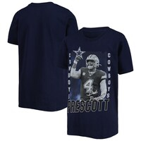 Youth Dak Prescott Navy Dallas Cowboys Play Action T-Shirt