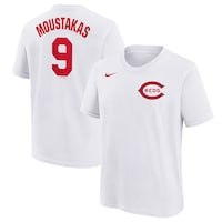 Youth Nike Mike Moustakas White Cincinnati Reds 2022 Field of Dreams Name & Number T-Shirt