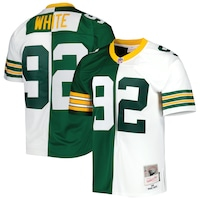 Men's Mitchell & Ness Reggie White Green/White Green Bay Packers 1996 Split Legacy Replica Jersey
