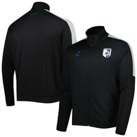 Men's Charly Black/Gray Queretaro FC Light DRY FACTOR Mock Neck Full-Zip Jacket