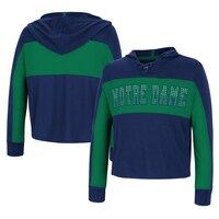 Girls Youth Colosseum Navy Notre Dame Fighting Irish Galooks Hoodie Lace-Up Long Sleeve T-Shirt