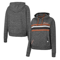 Women's Colosseum Charcoal Texas Longhorns Backstage Speckled Pullover Hoodie