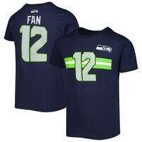 Youth 12th Fan College Navy Seattle Seahawks Player Name & Number T-Shirt