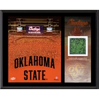 Oklahoma State Cowboys 12" x 15" Boone Pickens Stadium Sublimated Plaque with Game-Used Turf from Boone Pickens Stadium