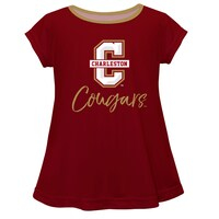 Girls Infant Maroon Charleston Cougars A-Line Top