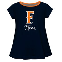 Girls Infant Navy Cal State Fullerton Titans A-Line Top