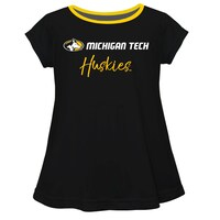 Girls Infant Black Michigan Tech Huskies A-Line Top