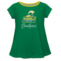 Girls Youth Green Norfolk State Spartans A-Line Top