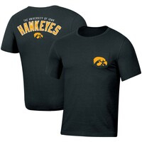 Men's Russell Heather Black Iowa Hawkeyes Pocket T-Shirt