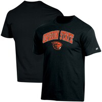 Men's Russell Black Oregon State Beavers Wordmark Spinner T-Shirt