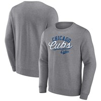 Men's Fanatics Branded Gray Chicago Cubs Simplicity Pullover Sweatshirt