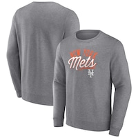 Men's Fanatics Branded Heather Gray New York Mets Simplicity Pullover Sweatshirt
