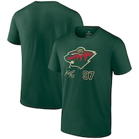 Men's Fanatics Branded Kirill Kaprizov Green Minnesota Wild Name and Number T-Shirt