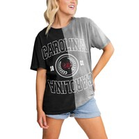 Women's Gameday Couture Black South Carolina Gamecocks Center Bleach Dyed T-Shirt
