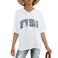 Women's Gameday Couture White Fort Valley State Wildcats Flowy Lightweight Short Sleeve Hooded Top