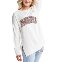 Women's Gameday Couture Cream Missouri State University Bears Legacy Side Split Pullover Top