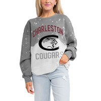 Women's Gameday Couture Gray Charleston Cougars Twice As Nice Faded Crewneck Sweatshirt
