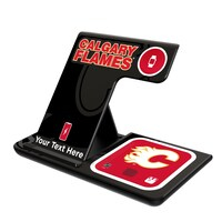 Calgary Flames Personalized 3-in-1 Charging Station