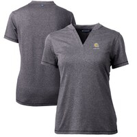 Women's Cutter & Buck Heather Charcoal Albany State Golden Rams Forge Blade V-Neck Top