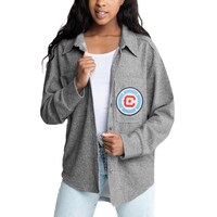 Women's Gameday Couture Heather Gray Chicago Fire Button-Up Shacket