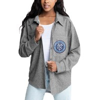 Women's Gameday Couture Heather Gray New York City FC Button-Up Shacket