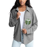 Women's Gameday Couture Heather Gray Portland Timbers Button-Up Shacket