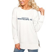 Women's Gameday Couture Cream Vancouver Whitecaps FC Side-Slit French Terry Knit Sweatshirt