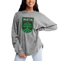 Women's Gameday Couture Gray Austin FC Faded Wash Pullover Sweatshirt