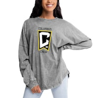 Women's Gameday Couture Gray Columbus Crew Faded Wash Pullover Sweatshirt