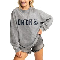 Women's Gameday Couture Gray Philadelphia Union Faded Wash Pullover Sweatshirt