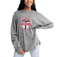 Women's Gameday Couture Gray Toronto FC Faded Wash Pullover Sweatshirt