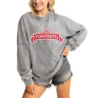 Women's Gameday Couture Gray Toronto FC Faded Wash Pullover Sweatshirt