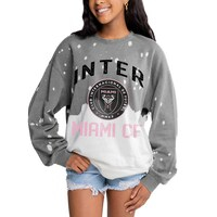 Women's Gameday Couture Gray Inter Miami CF Twice As Nice Pullover Sweatshirt