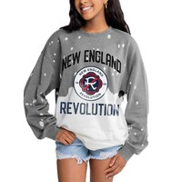 Women's Gameday Couture Gray New England Revolution Twice As Nice Pullover Sweatshirt