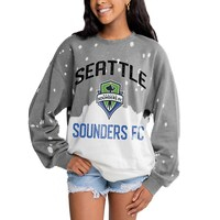 Women's Gameday Couture Gray Seattle Sounders FC Twice As Nice Pullover Sweatshirt