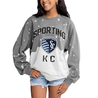 Women's Gameday Couture Gray Sporting Kansas City Twice As Nice Pullover Sweatshirt