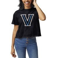 Women's League Collegiate Wear Navy Villanova Wildcats Clothesline Crop T-Shirt