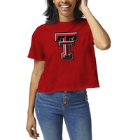 Women's League Collegiate Wear Red Texas Tech Red Raiders Clothesline Crop T-Shirt