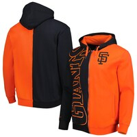 Men's Mitchell & Ness Black/Orange San Francisco Giants Fleece Full-Zip Hoodie
