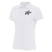 Women's Antigua White Dallas Stars Team Logo Legacy Pique Polo