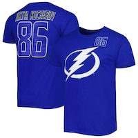 Men's Nikita Kucherov Blue Tampa Bay Lightning Player Name & Number T-Shirt
