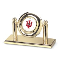 Gold Indiana Hoosiers Team Logo Arcade Desk Clock