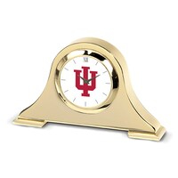Gold Indiana Hoosiers Team Logo Napoleon Desk Clock