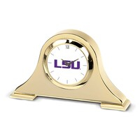 Gold LSU Tigers Team Logo Napoleon Desk Clock