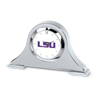 Silver LSU Tigers Logo Napoleon Desk Clock