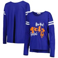 Women's Touch Royal New York Mets Free Agent Long Sleeve T-Shirt