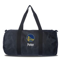 Golden State Warriors Navy Camo Print Personalized Duffel Bag