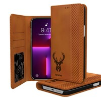 Milwaukee Bucks Personalized Burn Design iPhone Folio Case
