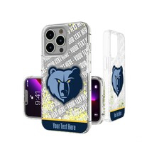 Memphis Grizzlies Personalized Stripe iPhone Glitter Case